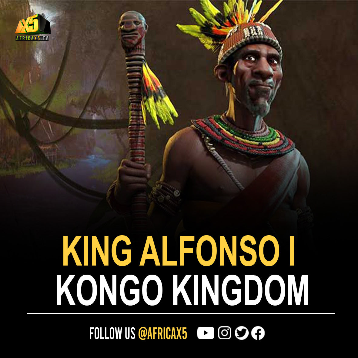 King Afonso I of Kongo, ruler of the Kongolese Kingdom (1509 -1543)