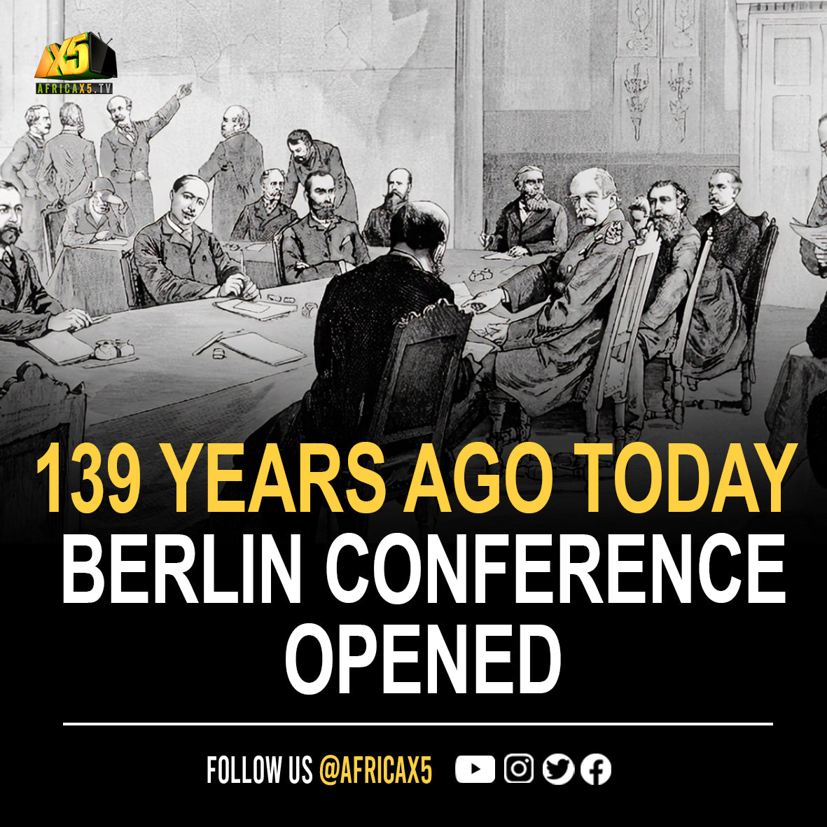139 years ago today, the Berlin Conference opened.