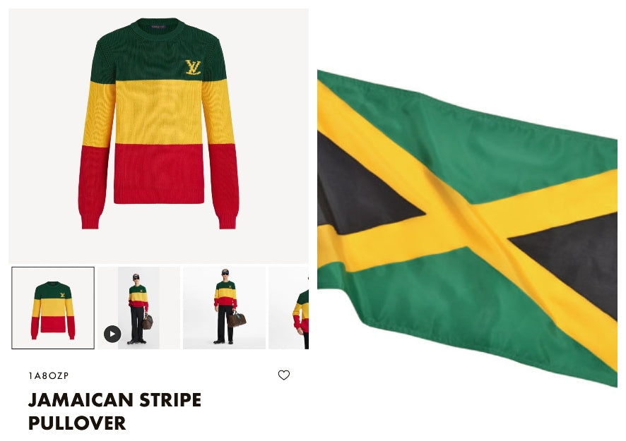 Feature News: Louis Vuitton Says Its Latest Sweater Was Inspired By Jamaica’s Flag Yet Got The Colors Wrong
