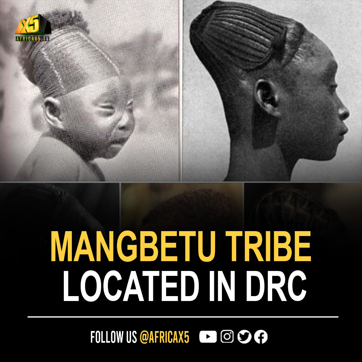 The Mangbetu tribe is an ethnic group located in the northeastern part of the Democratic Republic of the Congo, primarily in the Haut-Uele and Bas-Uele provinces.
