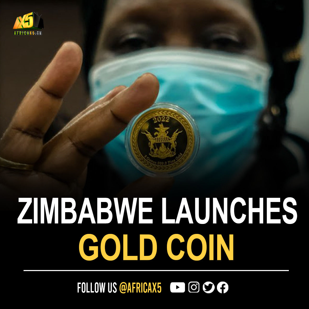 Zimbabwe launches gold coins to tackle soaring inflation
